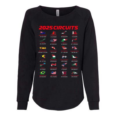 2025 Formula Racing Track Formula Race Circuits 2025 Womens California Wash Sweatshirt