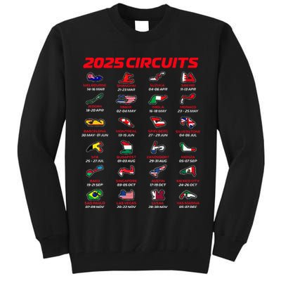 2025 Formula Racing Track Formula Race Circuits 2025 Tall Sweatshirt