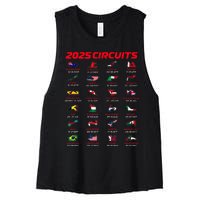 2025 Formula Racing Track Formula Race Circuits 2025 Women's Racerback Cropped Tank