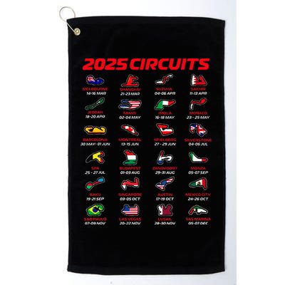2025 Formula Racing Track Formula Race Circuits 2025 Golf Towel