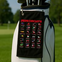 2025 Formula Racing Track Formula Race Circuits 2025 Golf Towel
