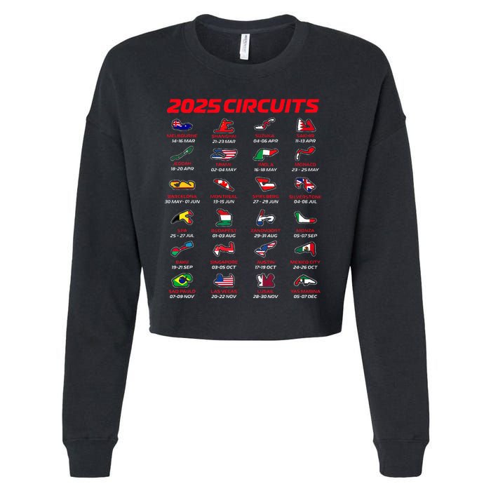 2025 Formula Racing Track Formula Race Circuits 2025 Cropped Pullover Crew