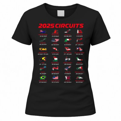 2025 Formula Racing Track Formula Race Circuits 2025 Women's T-Shirt