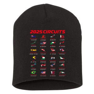 2025 Formula Racing Track Formula Race Circuits 2025 Short Acrylic Beanie