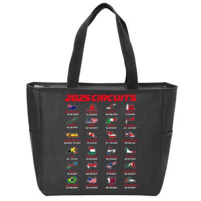 2025 Formula Racing Track Formula Race Circuits 2025 Zip Tote Bag