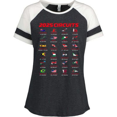 2025 Formula Racing Track Formula Race Circuits 2025 Enza Ladies Jersey Colorblock Tee