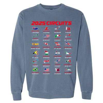 2025 Formula Racing Track Formula Race Circuits 2025 Garment-Dyed Sweatshirt