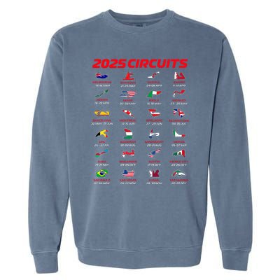 2025 Formula Racing Track Formula Race Circuits 2025 Garment-Dyed Sweatshirt