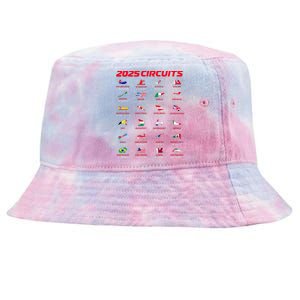 2025 Formula Racing Track Formula Race Circuits 2025 Tie-Dyed Bucket Hat