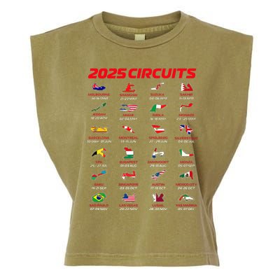 2025 Formula Racing Track Formula Race Circuits 2025 Garment-Dyed Women's Muscle Tee