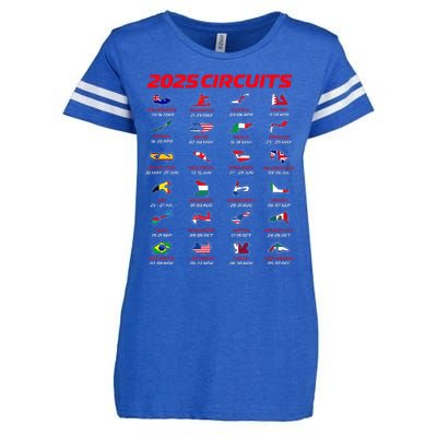 2025 Formula Racing Track Formula Race Circuits 2025 Enza Ladies Jersey Football T-Shirt