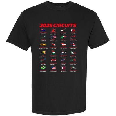 2025 Formula Racing Track Formula Race Circuits 2025 Garment-Dyed Heavyweight T-Shirt