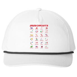 2025 Formula Racing Track Formula Race Circuits 2025 Snapback Five-Panel Rope Hat