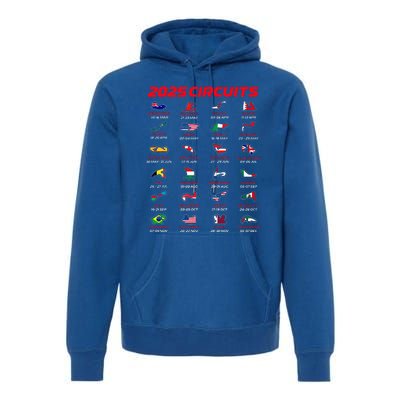 2025 Formula Racing Track Formula Race Circuits 2025 Premium Hoodie