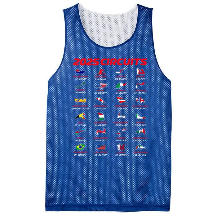 2025 Formula Racing Track Formula Race Circuits 2025 Mesh Reversible Basketball Jersey Tank