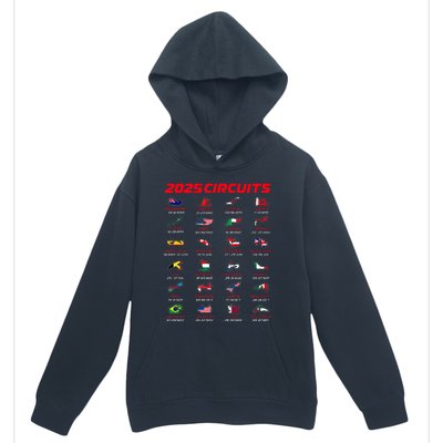 2025 Formula Racing Track Formula Race Circuits 2025 Urban Pullover Hoodie