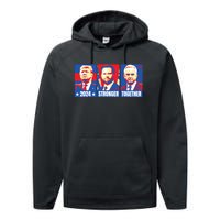 2024 Felon Weirdos Trump Vance Support Rfkj President Rally Performance Fleece Hoodie