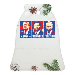 2024 Felon Weirdos Trump Vance Support Rfkj President Rally Ceramic Bell Ornament