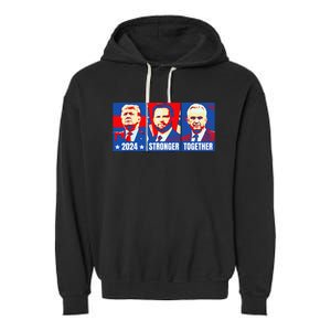 2024 Felon Weirdos Trump Vance Support Rfkj President Rally Garment-Dyed Fleece Hoodie