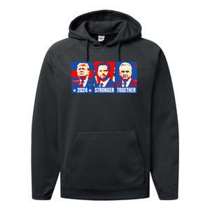 2024 Felon Weirdos Trump Vance Support Rfkj President Rally Performance Fleece Hoodie