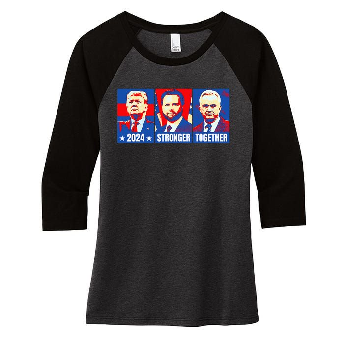 2024 Felon Weirdos Trump Vance Support Rfkj President Rally Women's Tri-Blend 3/4-Sleeve Raglan Shirt