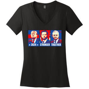 2024 Felon Weirdos Trump Vance Support Rfkj President Rally Women's V-Neck T-Shirt