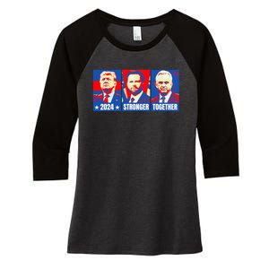 2024 Felon Weirdos Trump Vance Support Rfkj President Rally Women's Tri-Blend 3/4-Sleeve Raglan Shirt