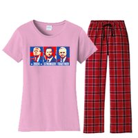 2024 Felon Weirdos Trump Vance Support Rfkj President Rally Women's Flannel Pajama Set