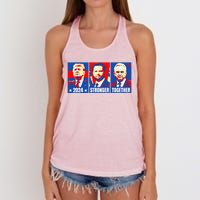 2024 Felon Weirdos Trump Vance Support Rfkj President Rally Women's Knotted Racerback Tank