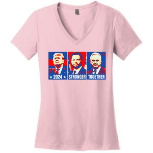 2024 Felon Weirdos Trump Vance Support Rfkj President Rally Women's V-Neck T-Shirt