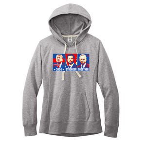 2024 Felon Weirdos Trump Vance Support Rfkj President Rally Women's Fleece Hoodie