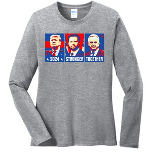 2024 Felon Weirdos Trump Vance Support Rfkj President Rally Ladies Long Sleeve Shirt