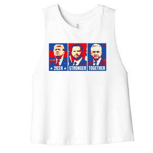 2024 Felon Weirdos Trump Vance Support Rfkj President Rally Women's Racerback Cropped Tank