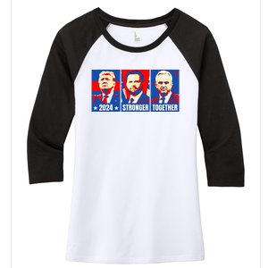 2024 Felon Weirdos Trump Vance Support Rfkj President Rally Women's Tri-Blend 3/4-Sleeve Raglan Shirt