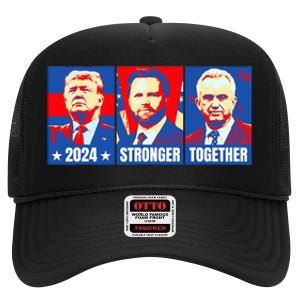 2024 Felon Weirdos Trump Vance Support Rfkj President Rally High Crown Mesh Back Trucker Hat