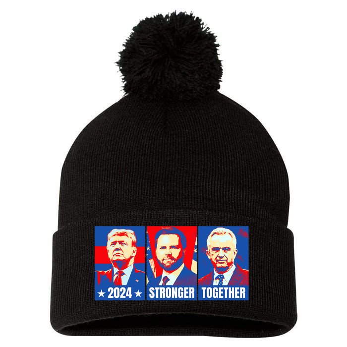 2024 Felon Weirdos Trump Vance Support Rfkj President Rally Pom Pom 12in Knit Beanie