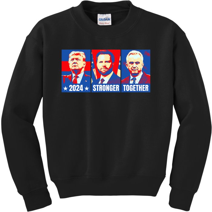 2024 Felon Weirdos Trump Vance Support Rfkj President Rally Kids Sweatshirt