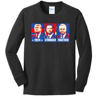 2024 Felon Weirdos Trump Vance Support Rfkj President Rally Kids Long Sleeve Shirt