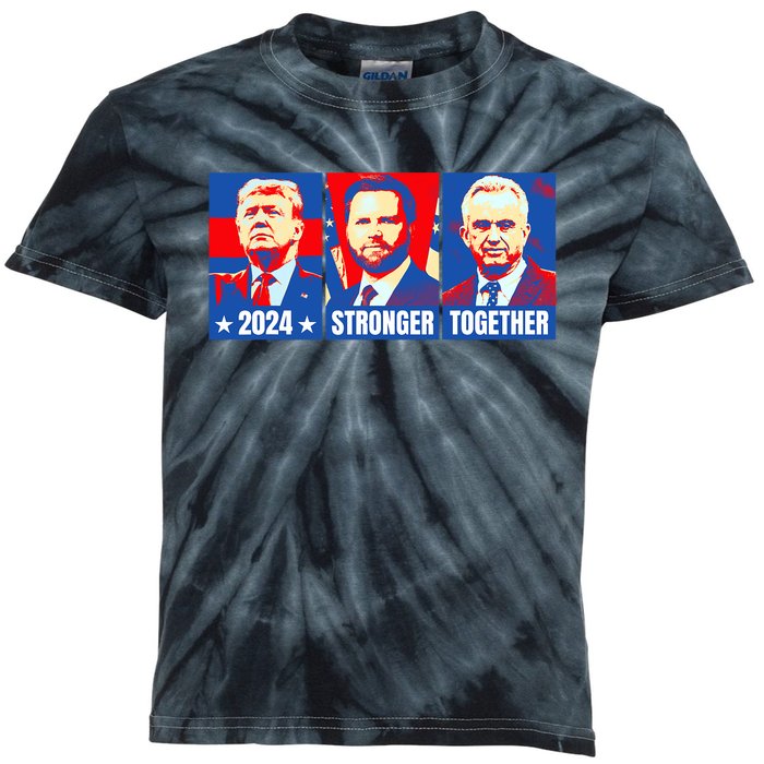 2024 Felon Weirdos Trump Vance Support Rfkj President Rally Kids Tie-Dye T-Shirt