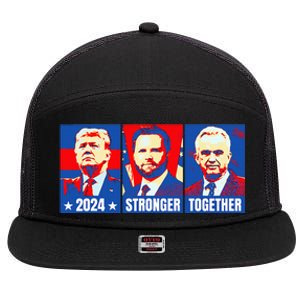 2024 Felon Weirdos Trump Vance Support Rfkj President Rally 7 Panel Mesh Trucker Snapback Hat