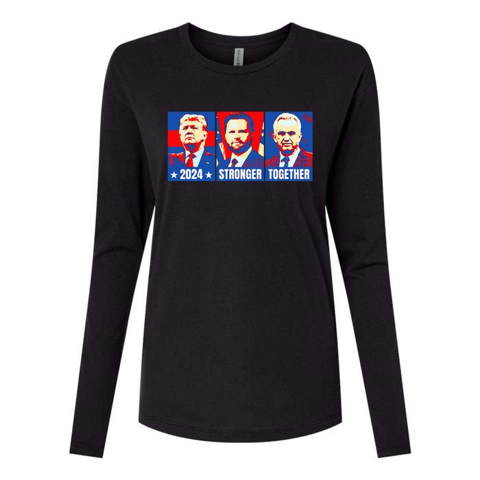 2024 Felon Weirdos Trump Vance Support Rfkj President Rally Womens Cotton Relaxed Long Sleeve T-Shirt