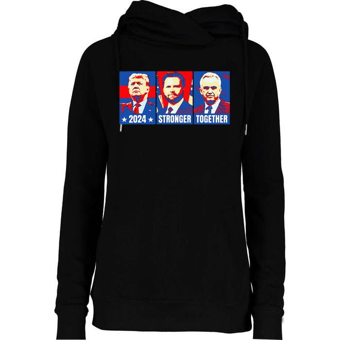 2024 Felon Weirdos Trump Vance Support Rfkj President Rally Womens Funnel Neck Pullover Hood