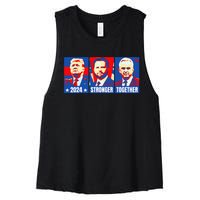 2024 Felon Weirdos Trump Vance Support Rfkj President Rally Women's Racerback Cropped Tank