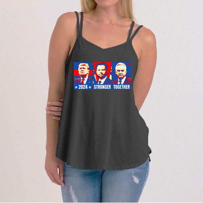 2024 Felon Weirdos Trump Vance Support Rfkj President Rally Women's Strappy Tank