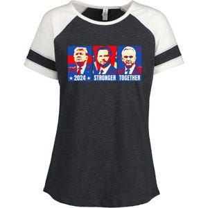 2024 Felon Weirdos Trump Vance Support Rfkj President Rally Enza Ladies Jersey Colorblock Tee