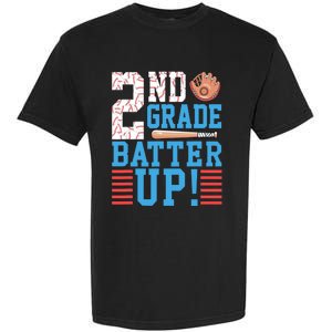 2nd Grade Back To School 2nd Grade Batter Up Baseball Garment-Dyed Heavyweight T-Shirt