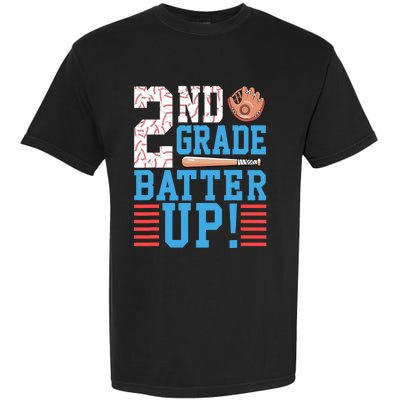 2nd Grade Back To School 2nd Grade Batter Up Baseball Garment-Dyed Heavyweight T-Shirt