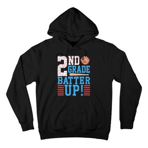 2nd Grade Back To School 2nd Grade Batter Up Baseball Hoodie