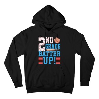 2nd Grade Back To School 2nd Grade Batter Up Baseball Hoodie