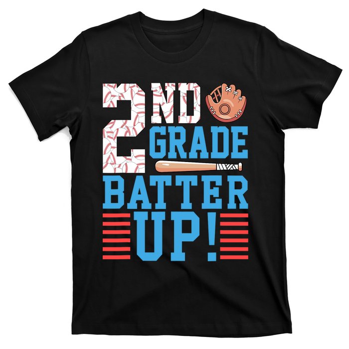 2nd Grade Back To School 2nd Grade Batter Up Baseball T-Shirt